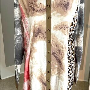 Coco + Carmen Colorful Button-Up Midi Dress – Size S/M